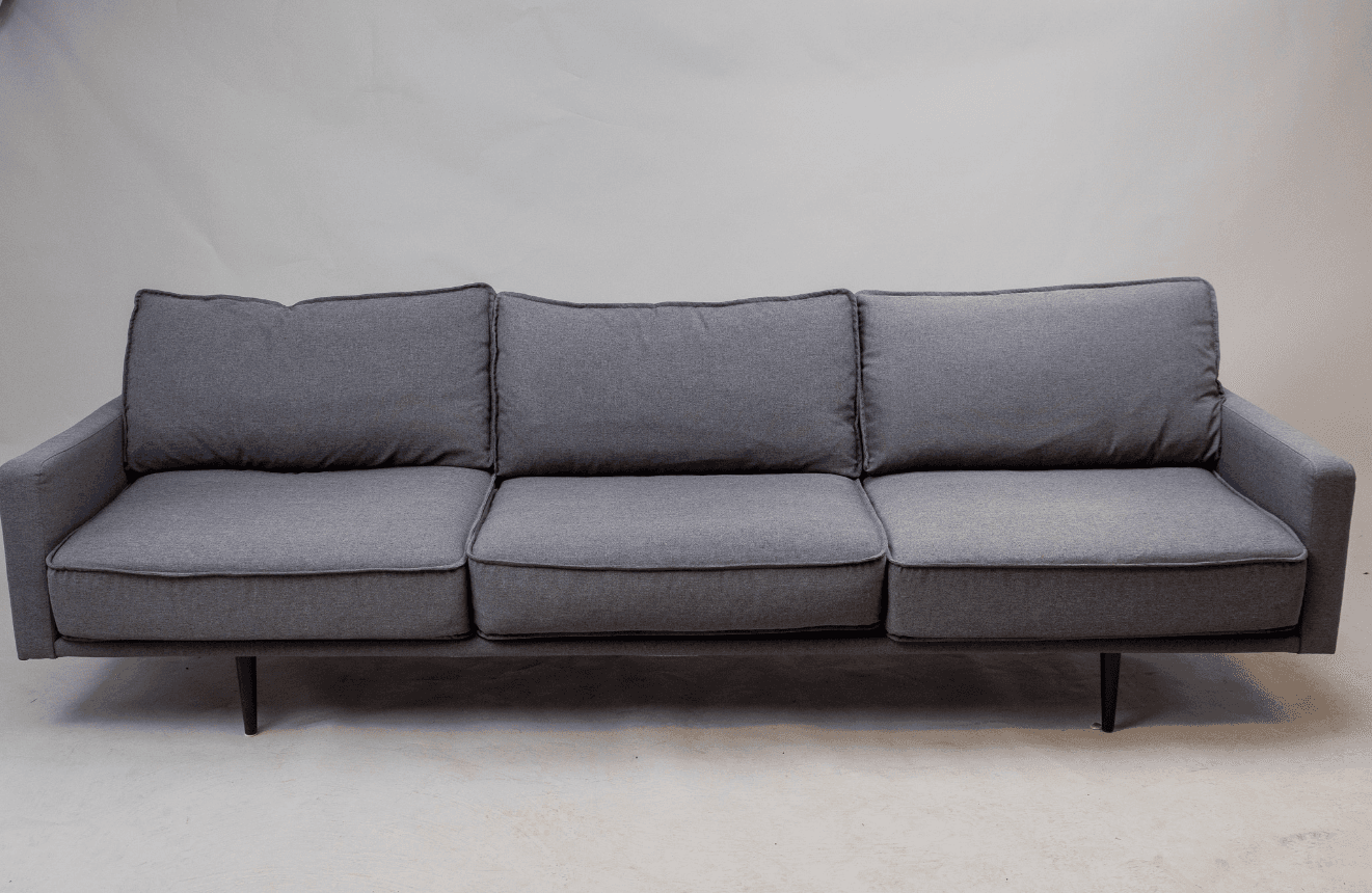 Mørk grå 3-seters sofa image